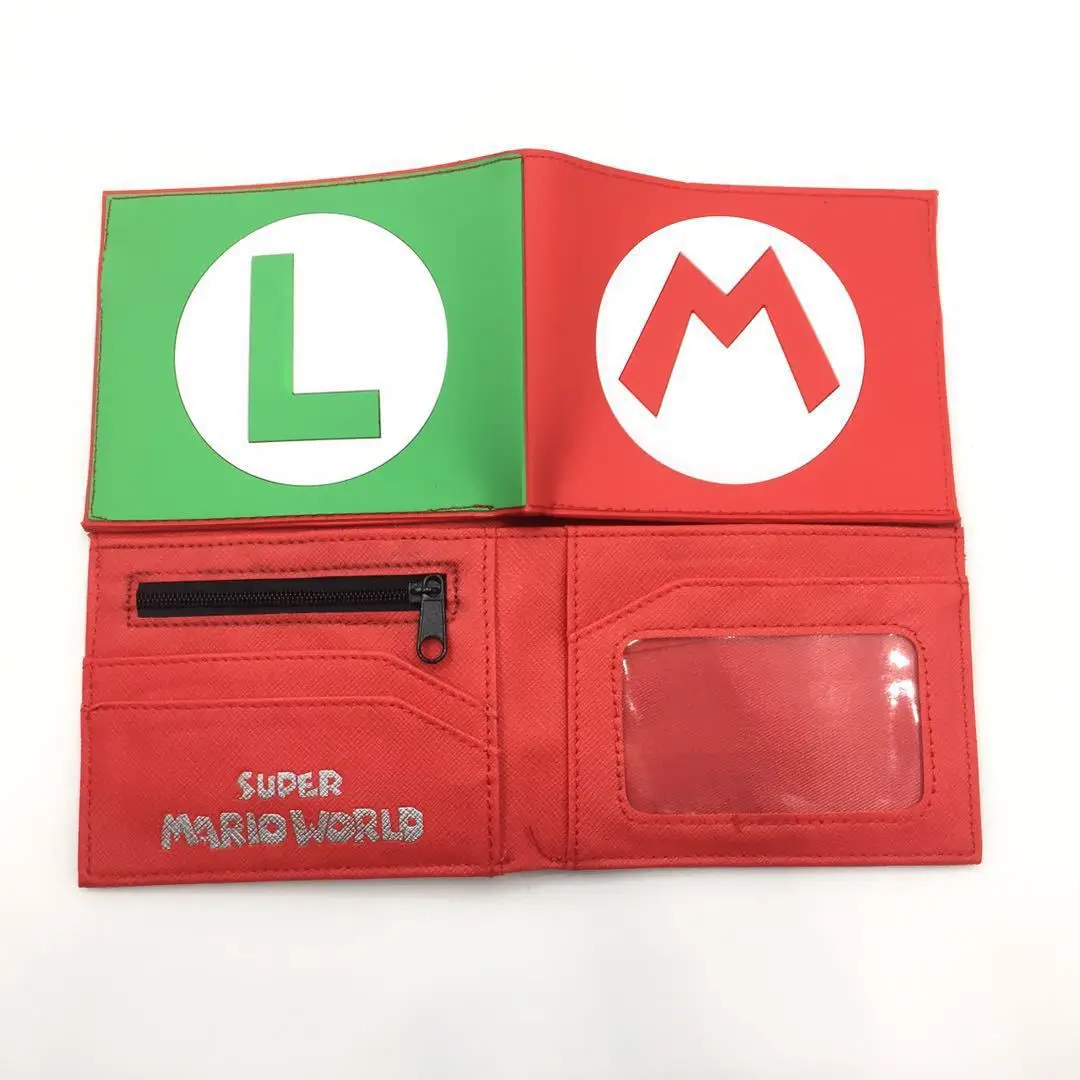 

SuperMario Anime Peripheral Casual Short Wallet Youth Wallet Student Universal Card Bag Coin Purse Game