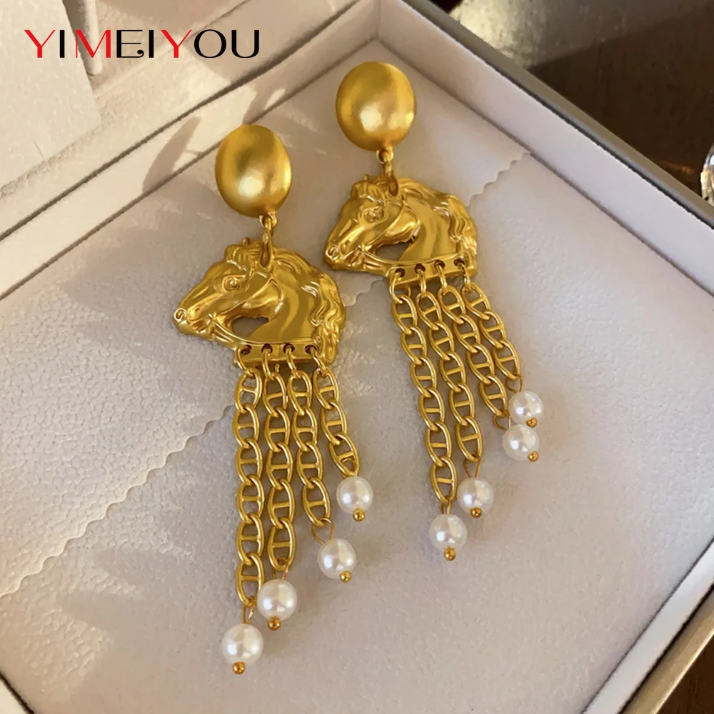 

Tassel Fashion Golden Drop Earrings Classic Color Stud Woman Luxury Accessories For Korean New Jewelry Wedding Party Girls
