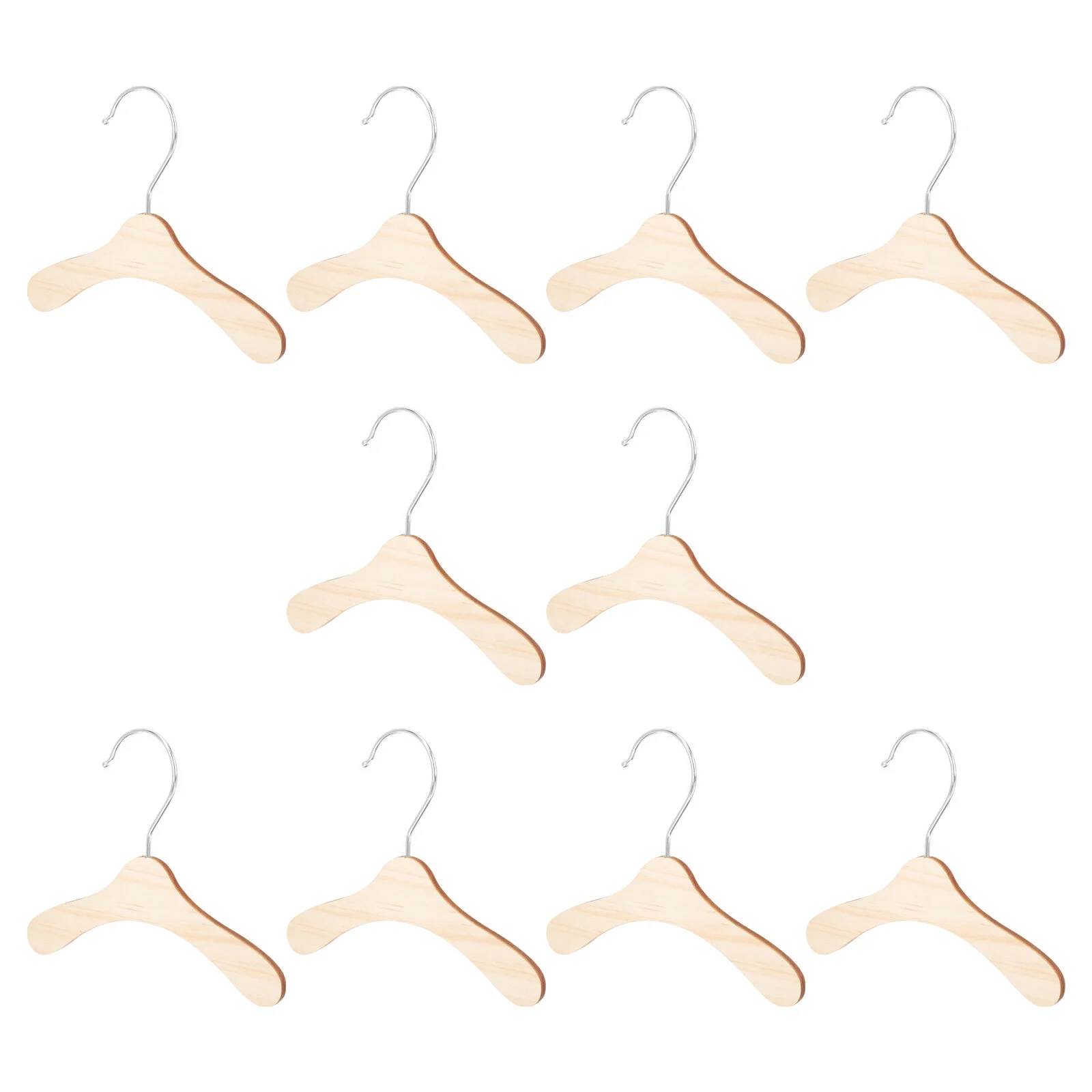 

10 Pcs Small Pet Kids Hangers Professional Cat Dog's Clothes Portable Wooden Daily Child Supply