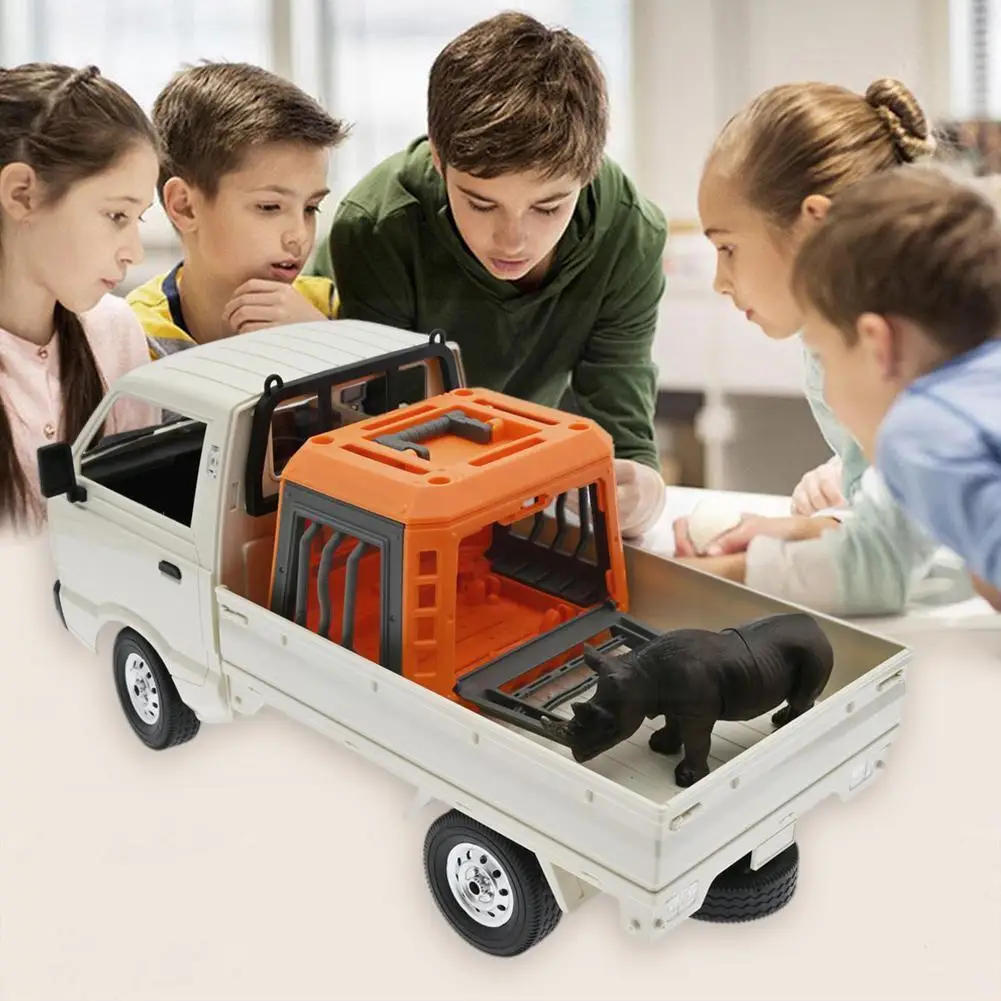 

Simulation Animal Rhino Model With Cage Toy Car Accessories Birthday Boy Gift Car Remote Diy Control Accessories Model Drif J4b8