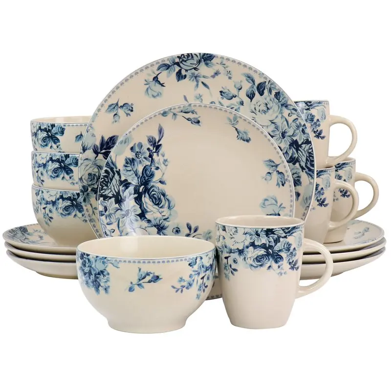 

Traditional Desert Rose 16 Piece Dinnerware Set