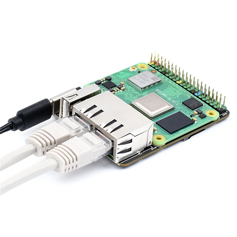 

Плата расширения Waveshare CM4-DUAL-ETH-MINI для компьютера Raspberry Pi 4 RJ45, плата расширения с двойным гигабитным портом Ethernet