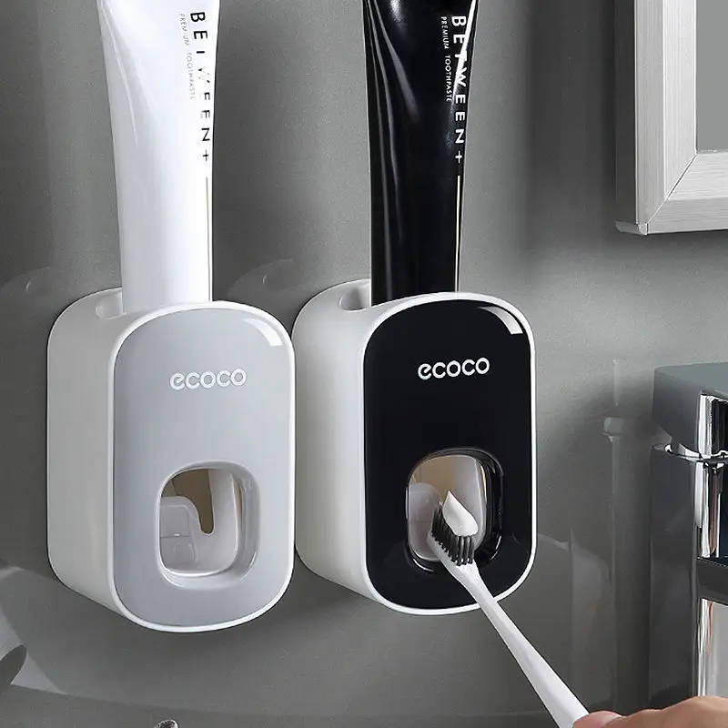 

Wall Mounted Automatic Toothpaste Dispenser Squeezers Self Adhesive Toothpaste Squeezer Holder Rack Bathroom Accessories