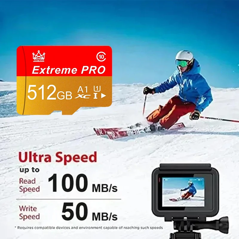 Фото Карты памяти Micro SD, TF, SD 32 ГБ, 64 ГБ, 128 ГБ, 512 ГБ, высокоскоростные U1 V10, водонепроницаемые, для систем видеонаблюдения и дронов №5