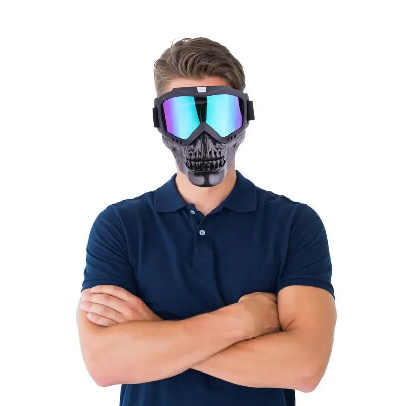 

Skull Cycling Protective Glasses Stylish Skull Goggles Face Shield Stylish Goggles With Detachable Design Practical Motorcycle