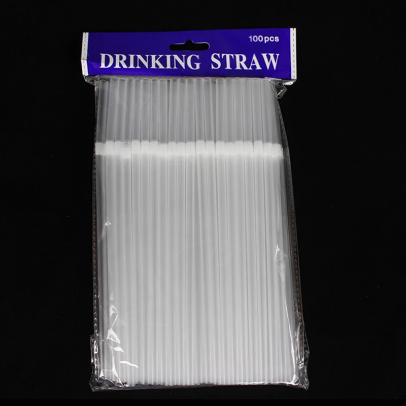 

100Pcs Transparent Drinking Straws Plastic Straws For Kitchenware Bar Party Beverage Cocktail Drink Flexible Disposable Straws