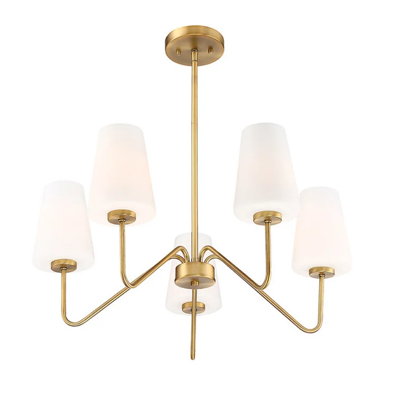 

Маленькая американская люстра, современный минималистичный светильник, роскошный Теплый стеклянный абажур с медными лампами для столовой,...