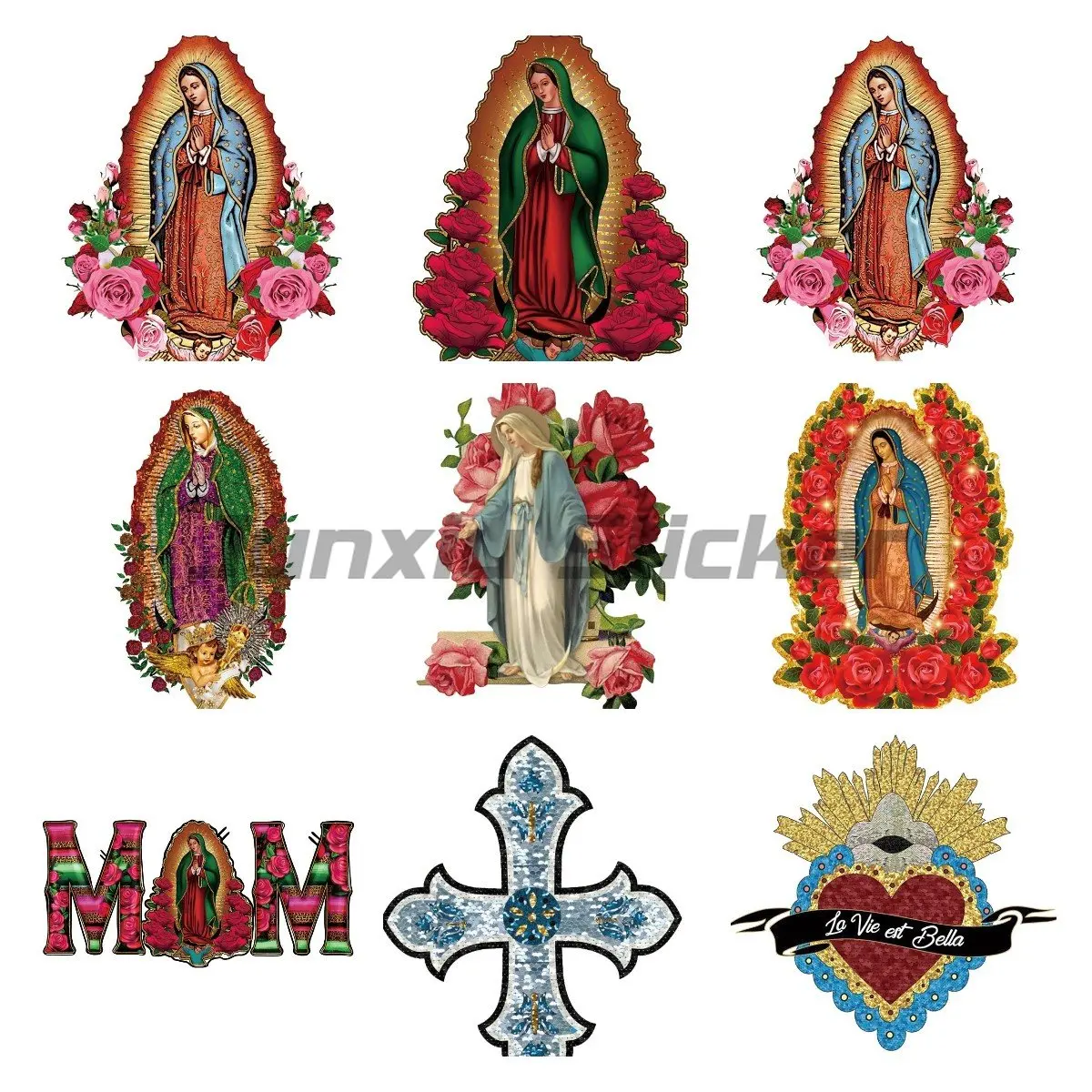 

Красивая христианская Мария Девы дневная для автомобилей, ноутбука, лодки, для стен, дверей, окон, шлемов, автомобильных наклеек