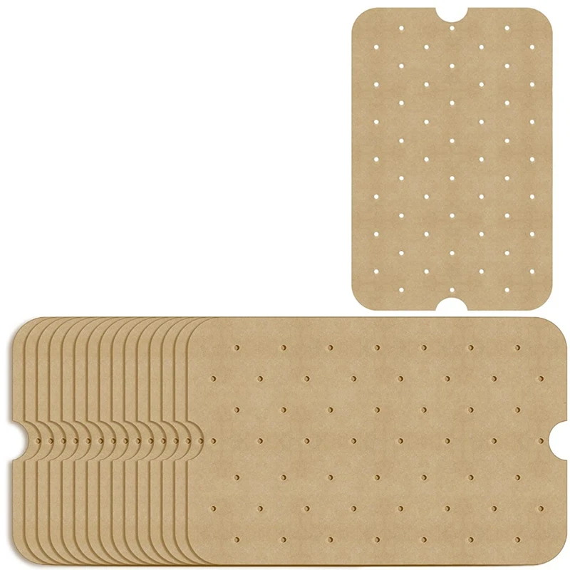 

Spare Parts Disposable Air Fryer Parchment Paper, 100 PCS Perforated Rectangular Air Fryer Liners For Indoor Grill