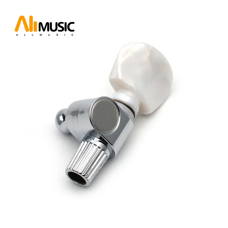 

Banjo 5th Geared Tuner Tuning Peg Machine Heads with Pearl Button Chrome