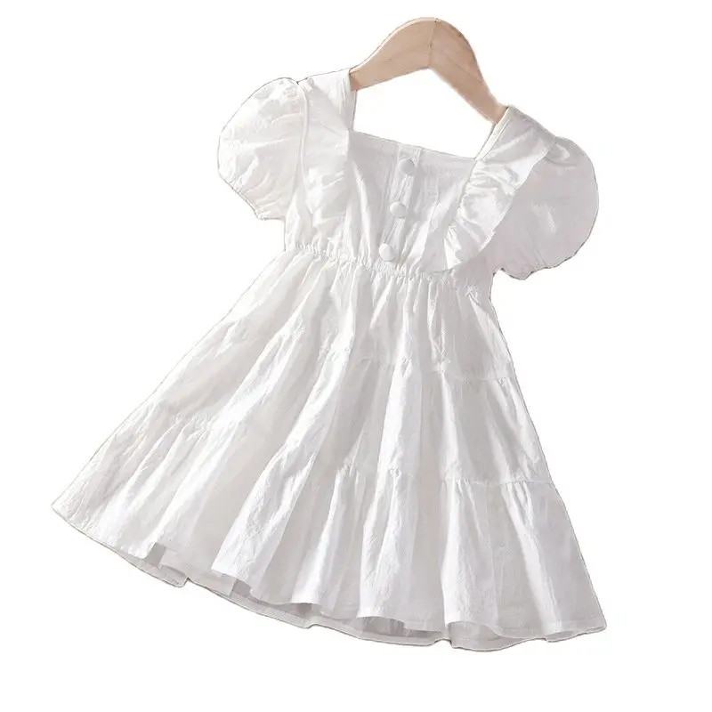 

2022 New Summer White Princess Dress Girl Kid's Dress Children Dress For Girl Clothes For 2-6 Years