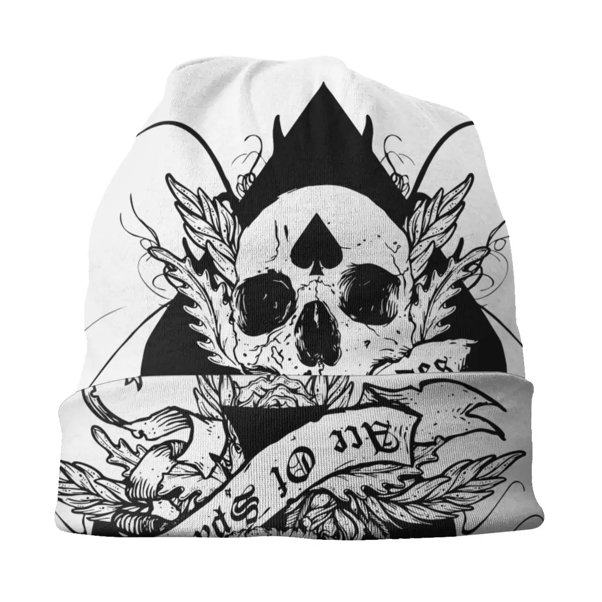 Шапка в стиле панк-рок с черепом вязаные шапки осенне-зимние уличном шапки-бини