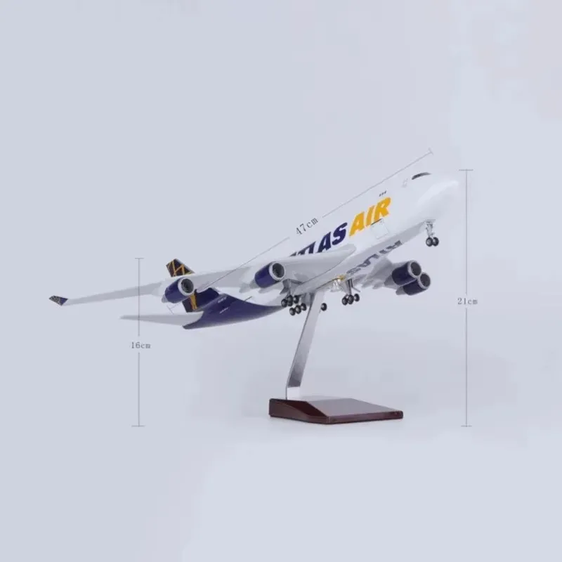 Масштаб 1:150 47 см 747 Модель самолета Atlas Air Boeing B747 Литая смола Украшение со