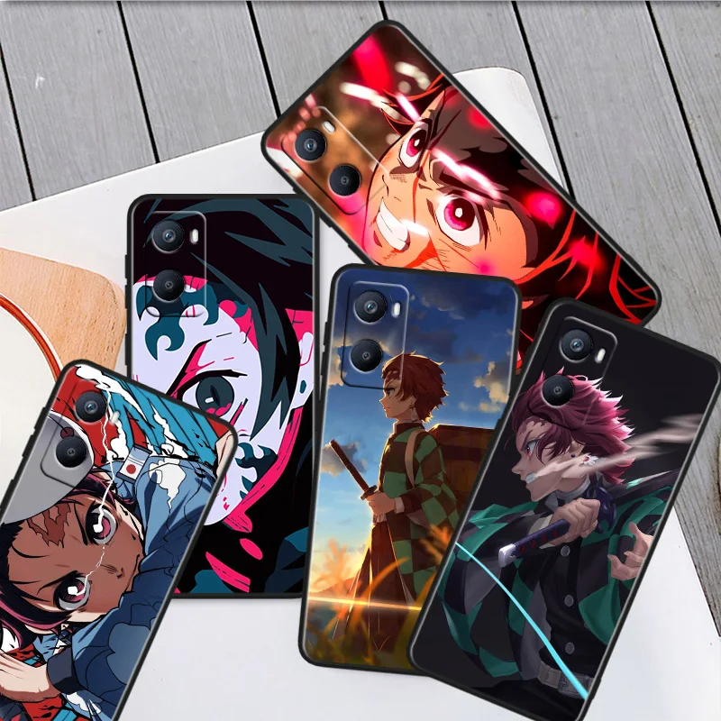 

Anime Demon Slayer Kamado Phone Case For OPPO A56S A55 A54S A53S A52 A33 A32 A31 A16S A16 A12 A11S A9 A5 2020 Black Cover