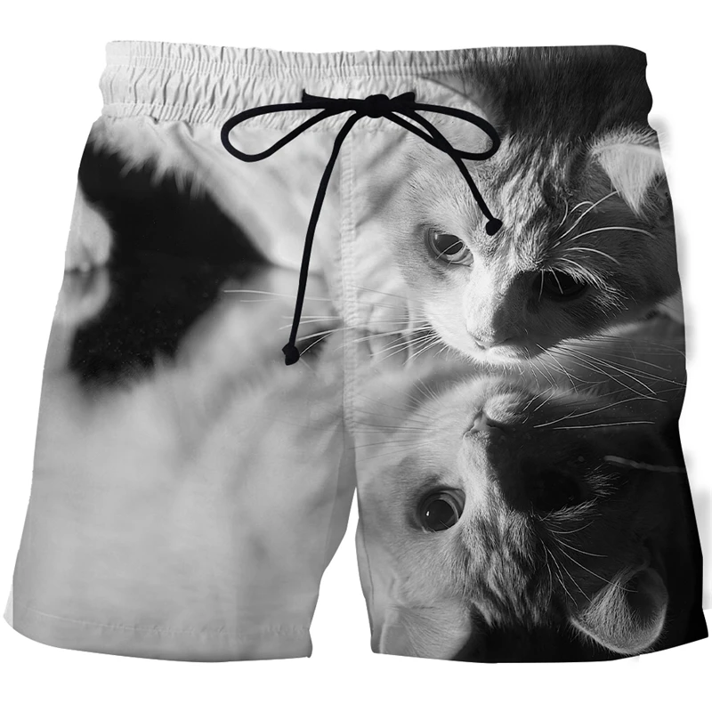 

2023 Men/women Cat 3D Printed Summer Shorts Surfing Beach Shorts Masculino Travel Quick Dry Vacation Streetwear Board Shorts