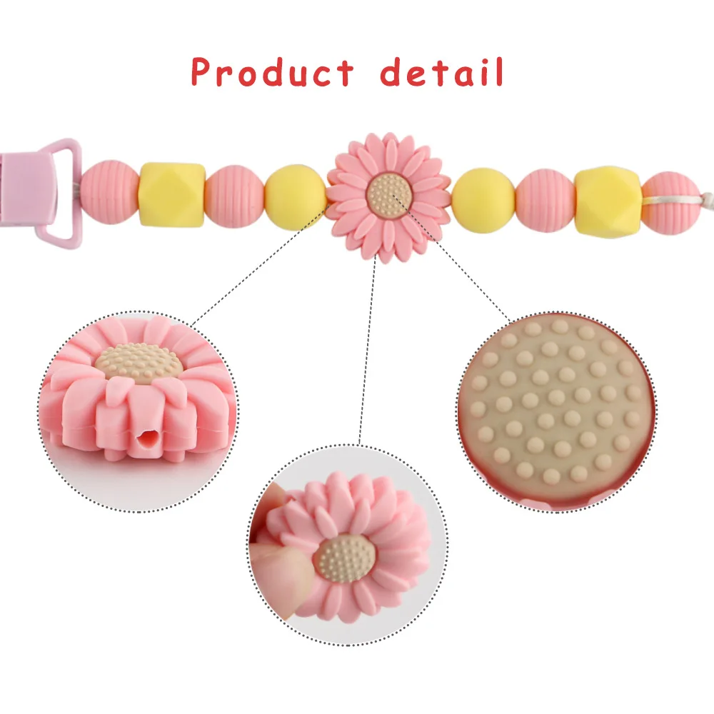 Baby Silicone Beads 50/100/200pcs Mini Flowers Teething Beads For Jewelry Making Bulk DIY Pacifier Chain Jewelry Accessories