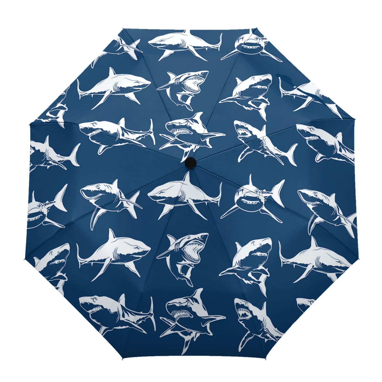 

Shark Simple Silhouette Rain Umbrella Folding Sun Umbrella Outdoor Sunscreen Anti-UV Parasol Female Male Umbrellas