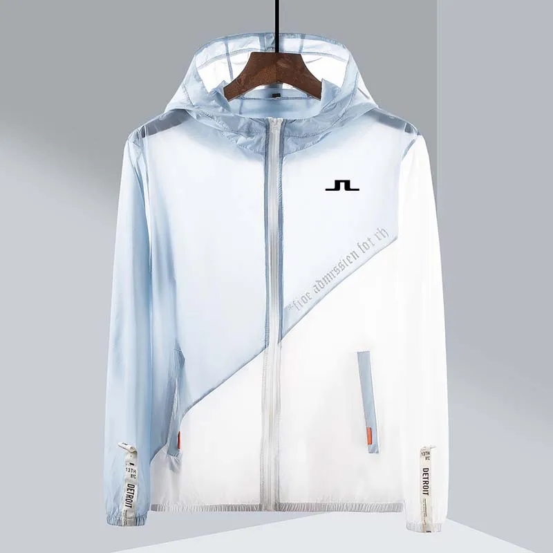 Couples Women Summer Spring J Lindeberg Golf Sunscreen Breathable Wear Skin Men's Jacket UV Men Hooded Thin Running Camping