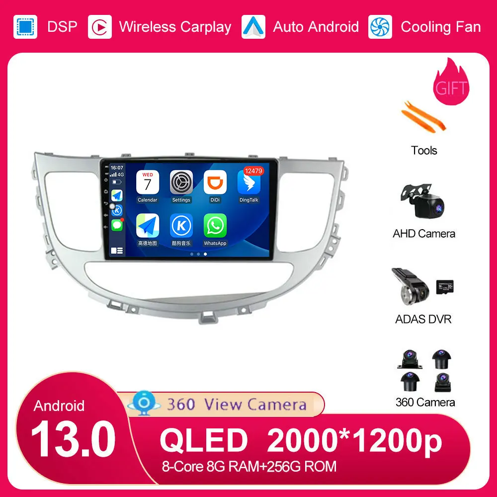 

Android 13 для Hyundai Rohens Genesis 2008 - 2013 Автомобильная поддержка раздельного экрана мультимедиа аудио управление рулевым колесом