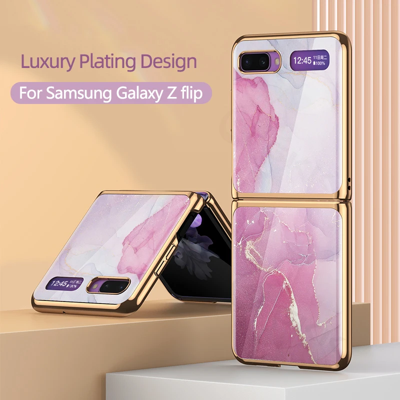 

Складной чехол из закаленного стекла для Samsung Galaxy Z Fold 2, флип-чехол с зеркальным покрытием, жесткий защитный чехол для Samsung Z Flip