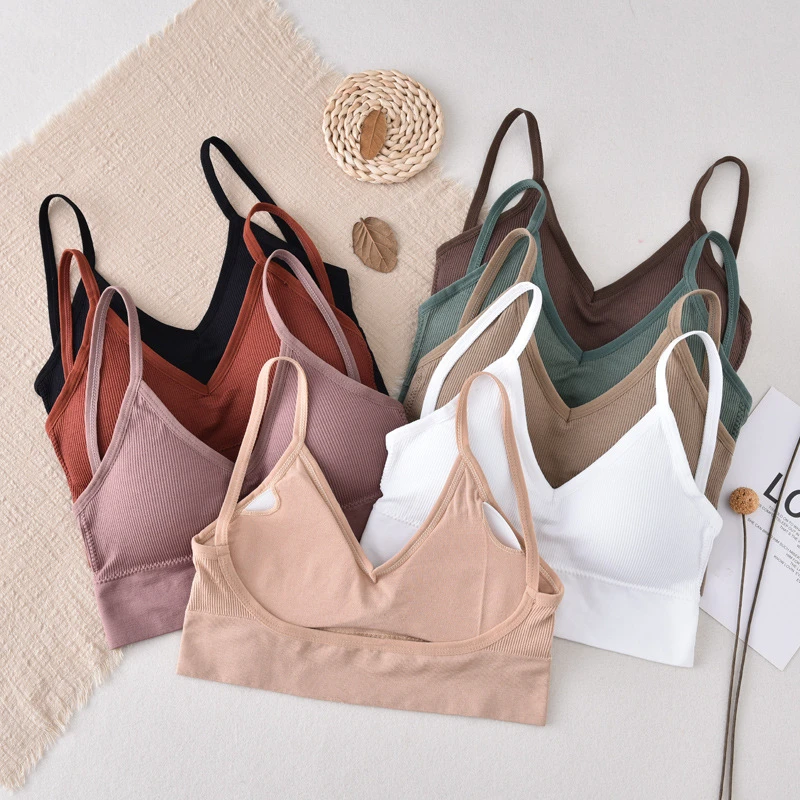 

Dropshipping 2022 Sports Bra Women Fitness Top Seamless Yoga Bra Solid Running Yoga Gym Crop Top Women Push Up Sport Bra Top