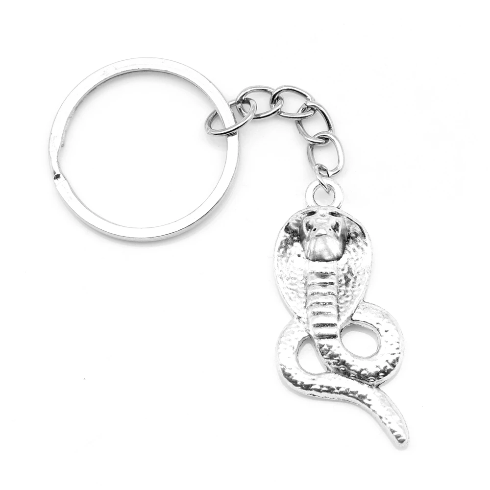 

1pcs Antique Silver Color 19x41mm Eye Snake Keychain Handmade Jewerly Diy