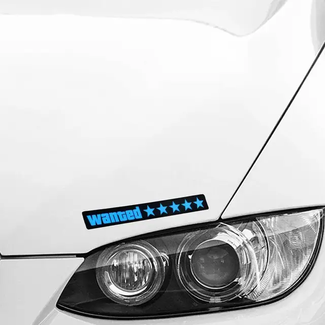 Fashion Windshield Electric LED Wanted Car Window Sticker Auto Moto Safety Signs Car Decals Decoration Sticker 3