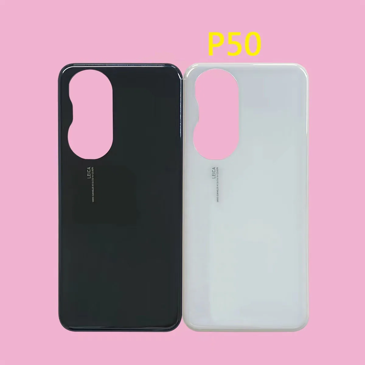 

for Huawei P50 Battery Back Cover Door Cover Repair Panel Replacement Parts + Label For P50 ELS-AN0