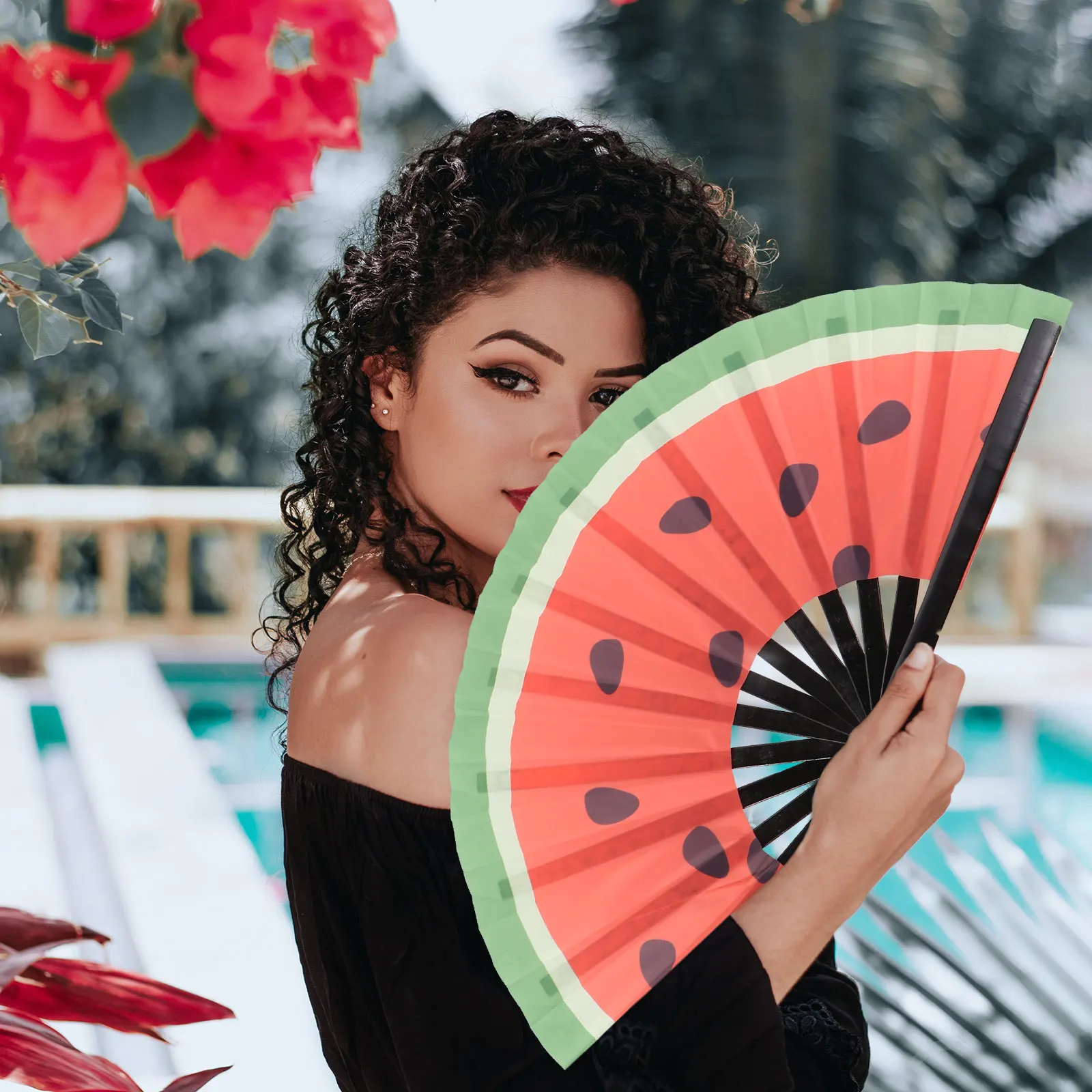 

Складной веер с принтом арбуза