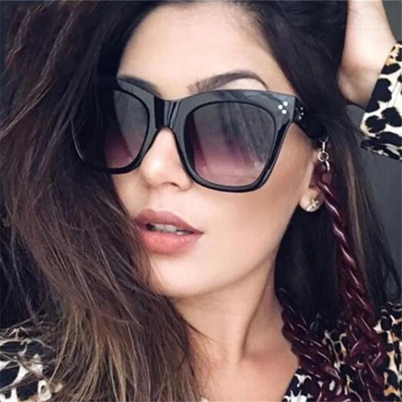 

LeonLion Fashion Square Sunglasses Women Luxury Brand Big Frame Glasses Vintage Cat Eye Leopard Shades Women Gafas De Sol Mujer