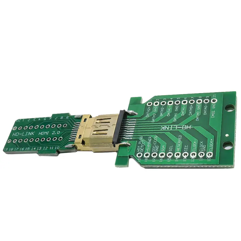 Фото Кабельный разъем HDMI DIY (сделай сам) стандартный, 19-контактный, с позолоченными контактами, для ремонта (штекер-гнездо) №1