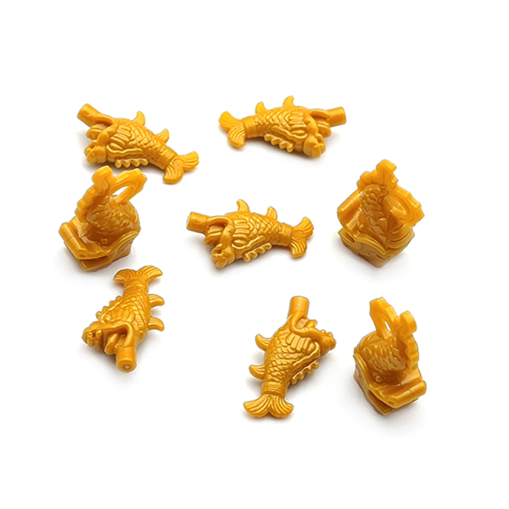 5 шт. MOC карп зверь Бога строительный блок игрушка архитектурный корс украшение