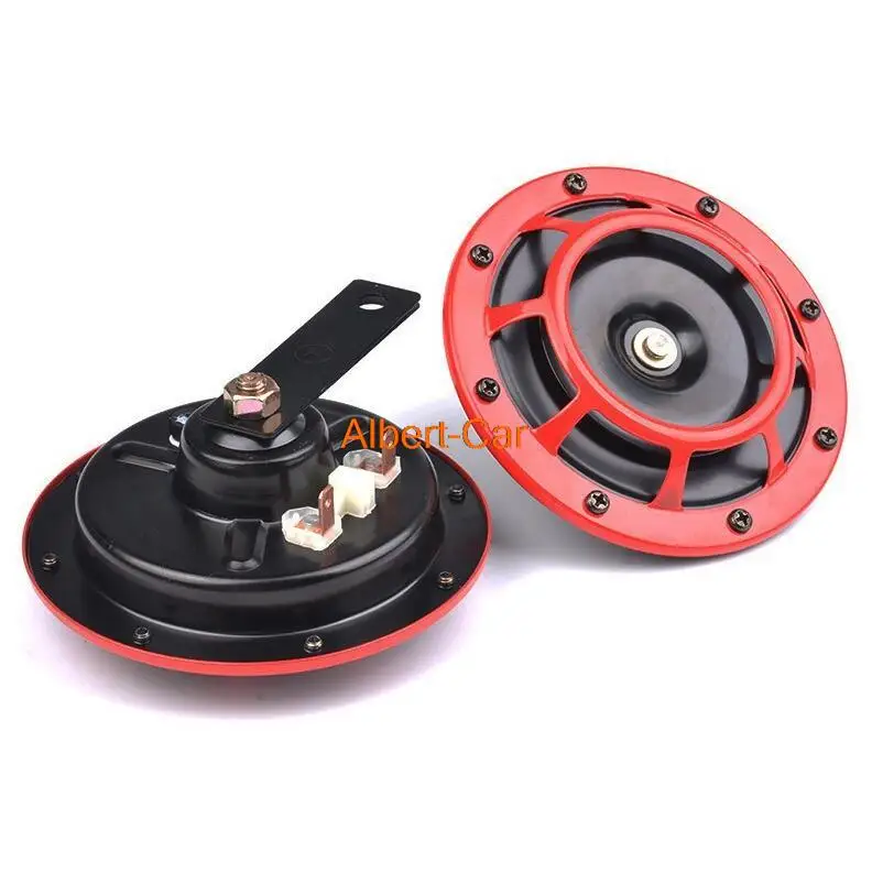 

Red/Black Hella Super Loud Compact Electric Blast Tone Air Horn Kit 12V 115DB For Motorcycle Car 2pcs/set
