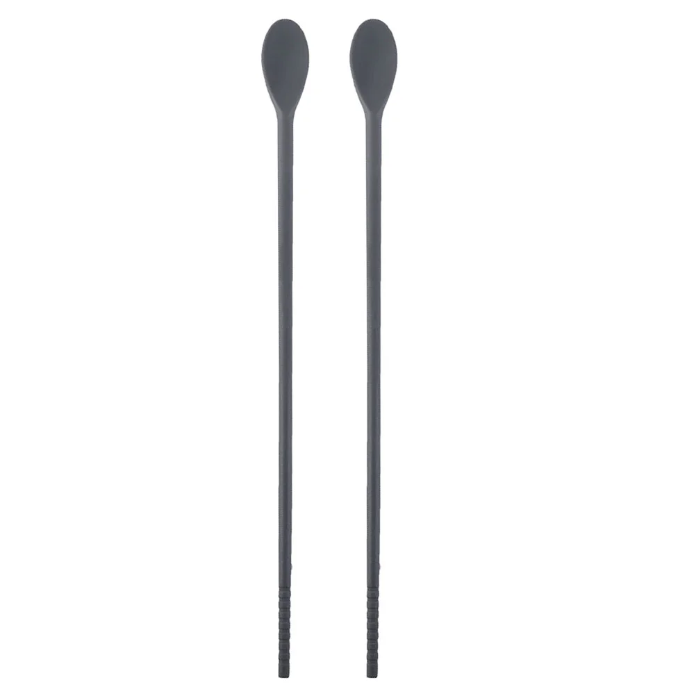 

Chopsticks Spoon Cooking Stirring Coffee Silicone Beverage Stir Stirrer Mixing Cocktail Stirrers Sticks Spoons Stick Reusable