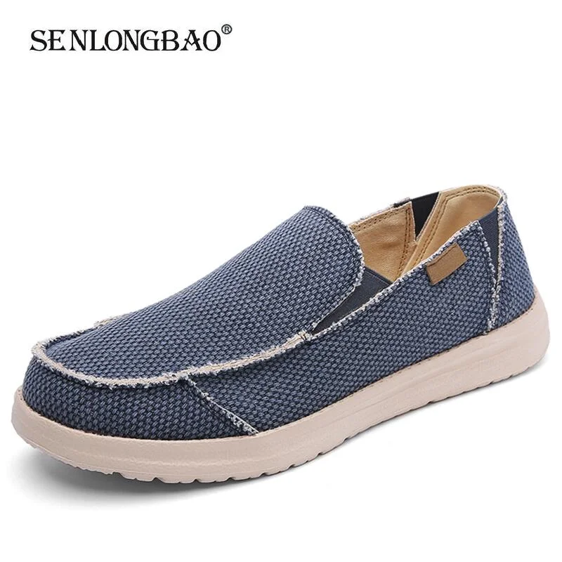

Brand Men's Casual Shoes Denim Canvas Men's Vulcanized Shoes Breathable Men's Flat Shoes Outdoor Slip Wear Men's Canvas Shoes