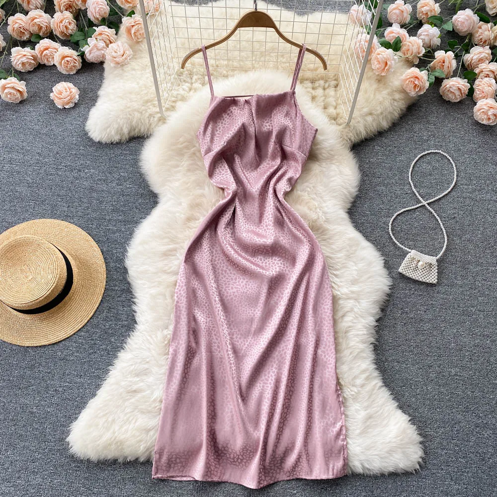 

Банкетное элегантное привлекательное тонкое женское вечернее платье, длинное платье, модное летнее платье на бретелях в иностранном стиле