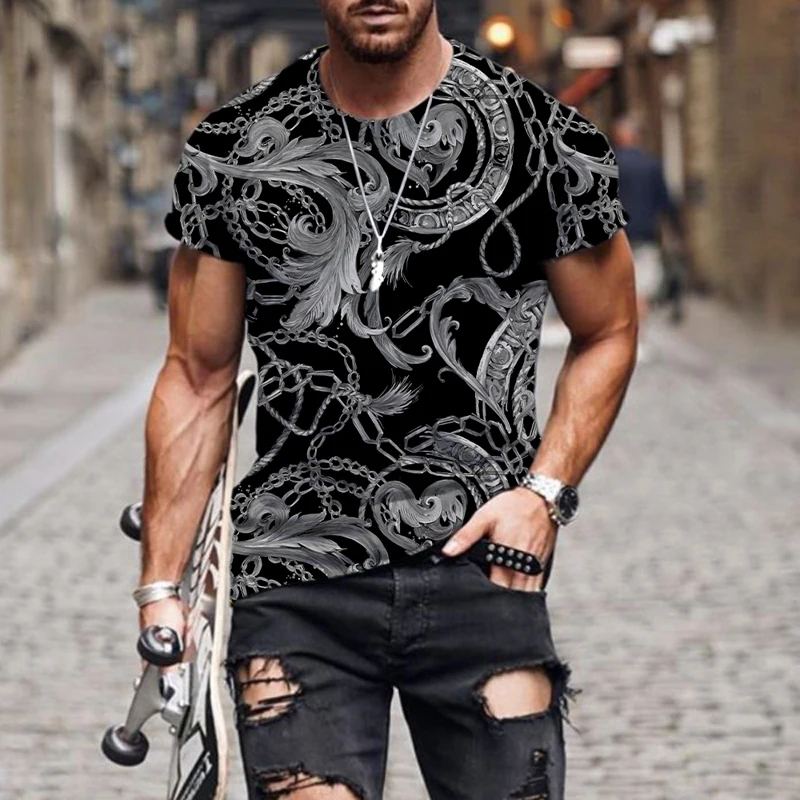 

Summer Man Oversized T-Shirts 3d Print T Shirt Short Sleeve Fashion Floral Men Tee Shirts Harajuku Trend Style Casual T Shirt