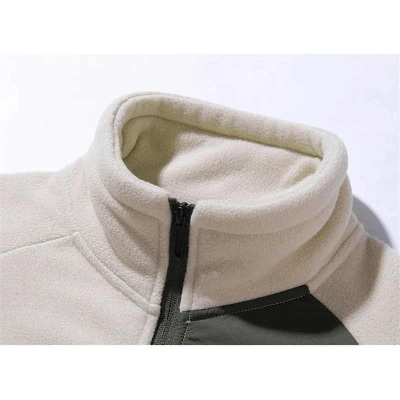 Autumn Winter New Fleece Coat Men Cashmere Thickened Jackets Outdoor Fleece Warm Jacket Coats Big Size