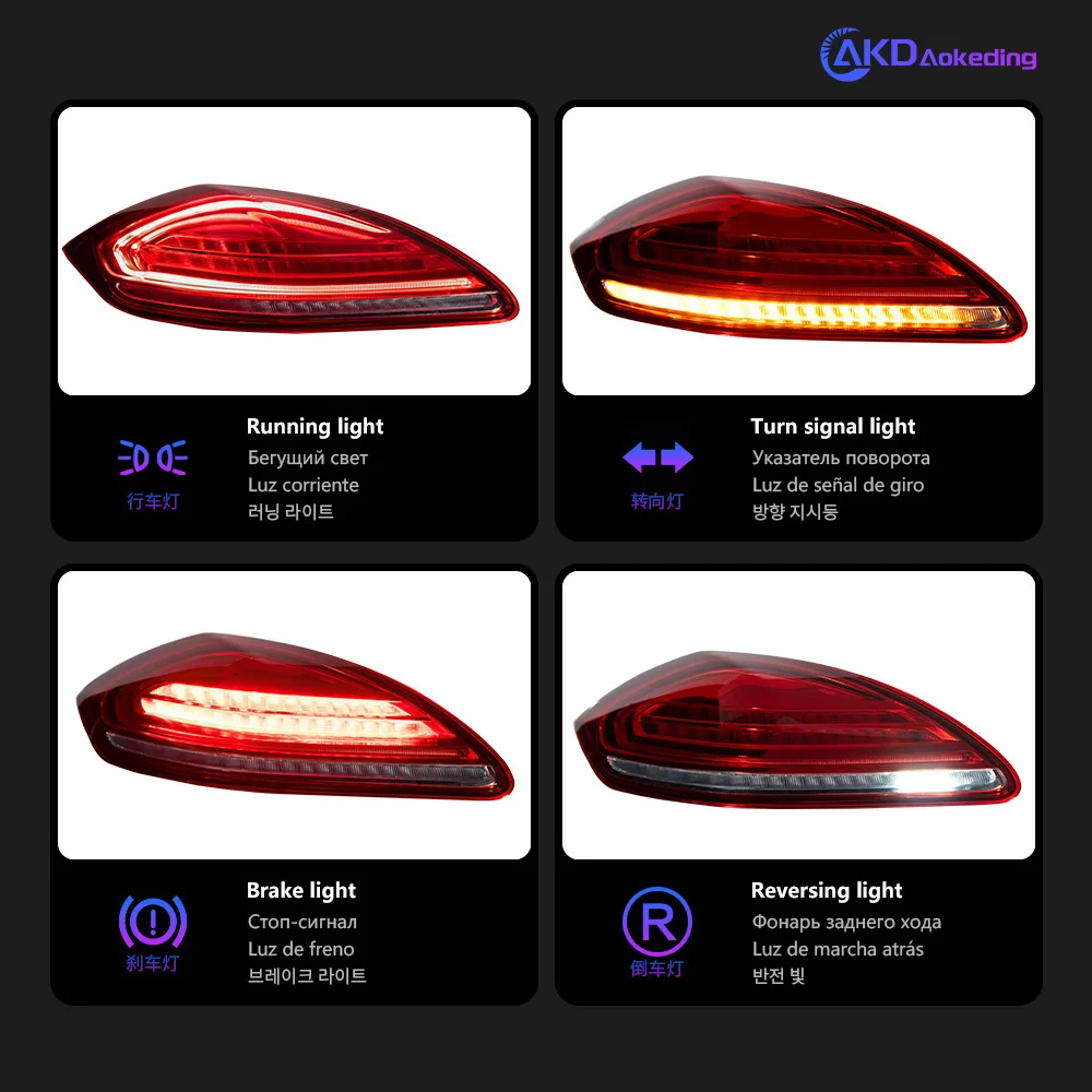 Автомобильные фары для Porsche Panamera 970.1 светодиодный Tail светильник 2010-2013 задний