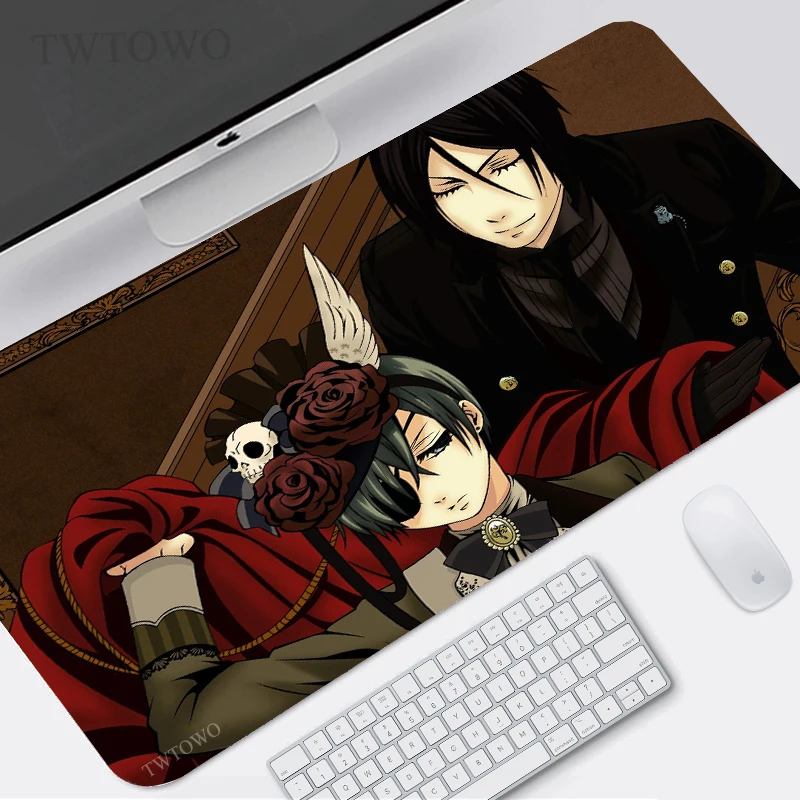 

Black Butler Mouse Pad Gamer XL Computer Custom Home Mousepad XXL MousePads Carpet Natural Rubber Soft Computer Mice Pad