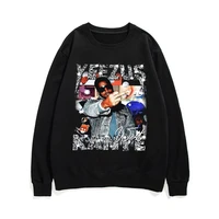 hip hop singer kanye west yeezus oversized graphic print sweatshirt tops man eu size pullover men women casual loose sweatshirts