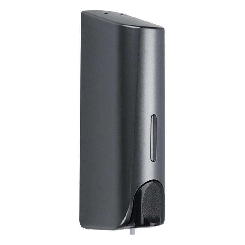 

Wall Mounted Manual 300ML Soap Dispenser Hand Gel Dispenser Grey Easy To Use For Bathroom Offices Restaurants Hotel