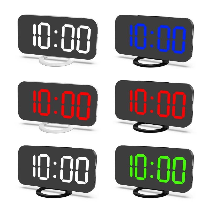 

Светодиодные цифровые часы с большим дисплеем и двойным USB-выходом для зарядки телефона