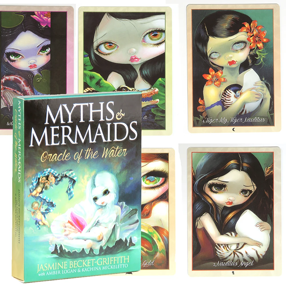 

Мифы и мермалес: колода водяных карт с изображением оракла, 44 шт., с руководством в формате Pdf, мифы, мермалес, Оракул