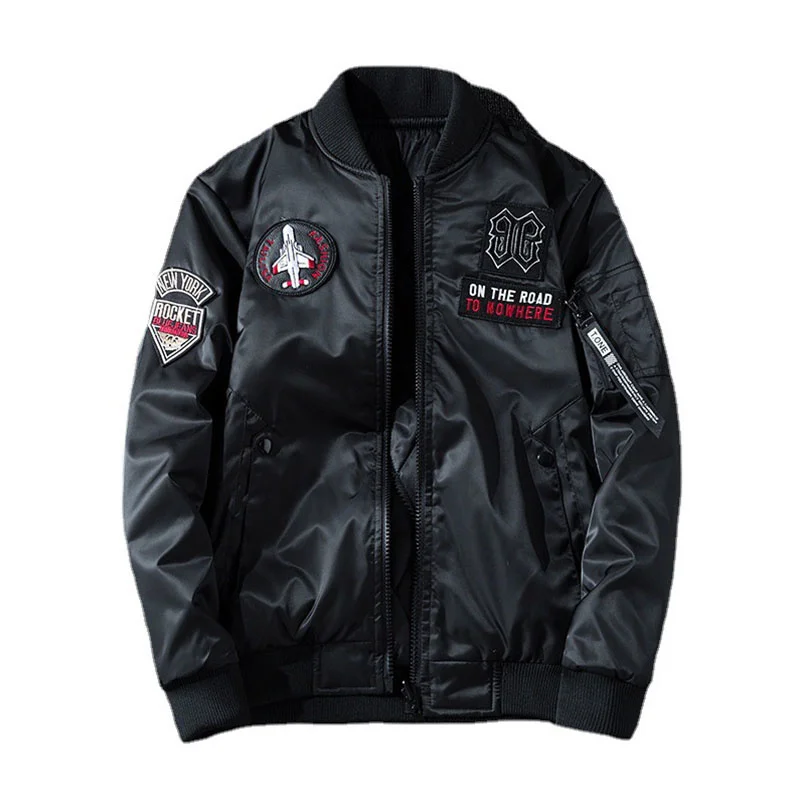 

Spring Pilot Flight Bomber Jacket Men Brand Army Ma1 Embroidery Coat Plus Size 6XL 7XL University Clothes Windbreaker