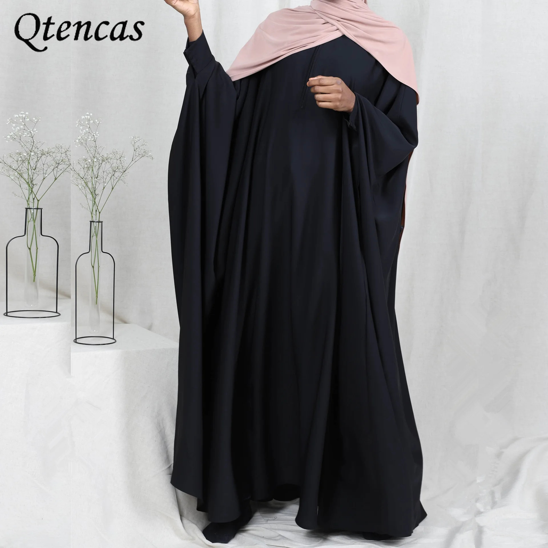 Рамадан Абая для женщин Дубай Abaya Турция летучая мышь хиджаб Молитвенное платье ИД Мубарак Ислам Арабский Кафтан халат Djellaba Femme
