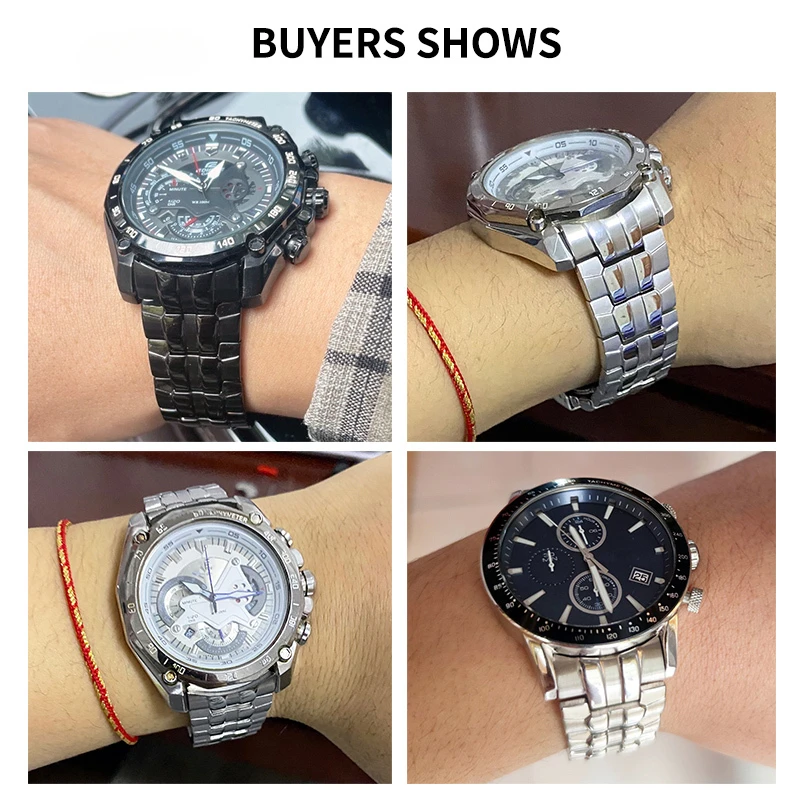 Фото Для мужских часов Casio EF-550 Red Bull, ограниченная серия, стальной ремешок, цепочка из нержавеющей стали, 22 мм, специальный интерфейс №3