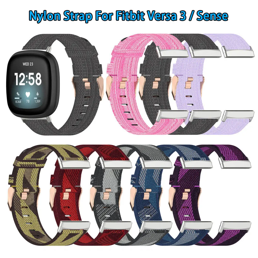 

Strap For Fitbit Versa 3 Versa3 Nylon Smartwatch Waterproof Watchband Bracelet Breathable Wrist Band Accessories Fitbit Sense
