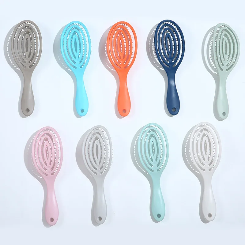 

Elastic Massage Comb Tangled Hair Comb Detangling Hair Brush Hollow Out Wet Curly Hair Brushes Barber Comb Salon Styling Tools