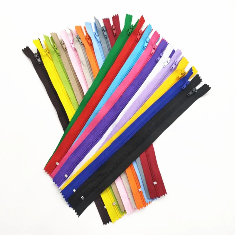 

7.5Cm-25Cm (3-10 Inches) 60Pcs 3# Closed Nylon Coil Zipper Suitable For Clothes 20 Colors